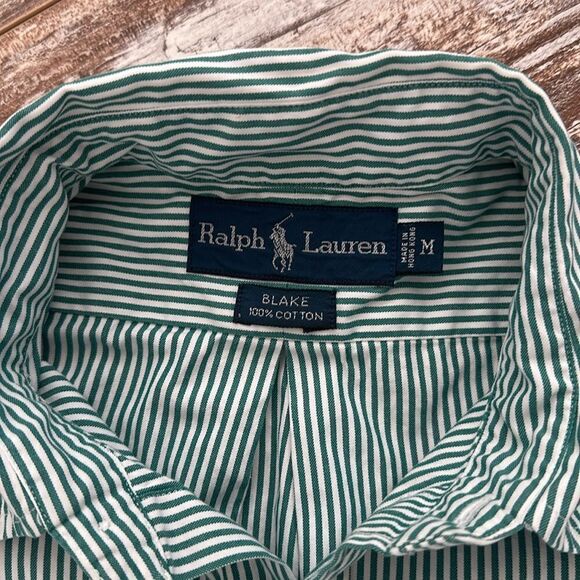 Ralph Lauren Blake 100% Cotton Short Sleeve Button Down Shirt Size Medium - Picture 3 of 3